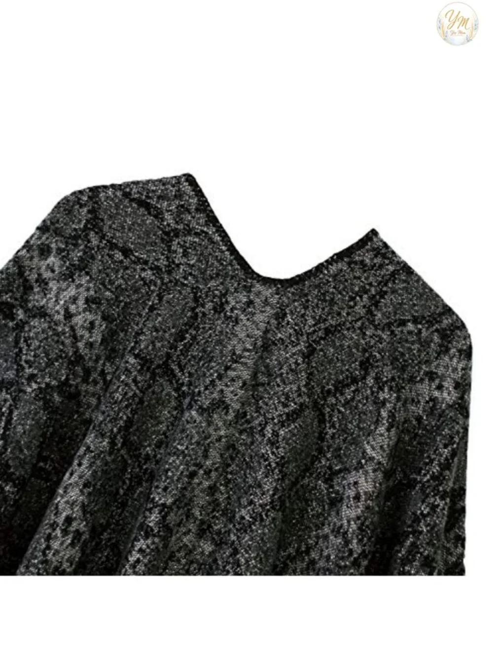 Vintage Floral Poncho Cape Shawl Wrap – Sleeveless Knit Cardigan